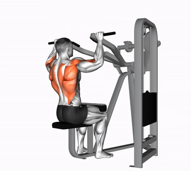 Вертикальная тяга в тренажёре